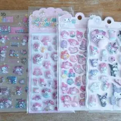 お得パック④/メロ4枚セット/ウオーター、夜光、ボンボンドロップシール風