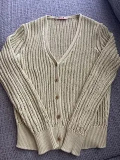 美品　BACCA Ｖネックおしゃれカーディガン