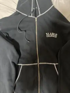 XLARGE ジップアップパーカー ブラック Lサイズのサムネイル