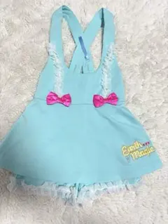 EARTHMAGICの水色のジャンバースカート
