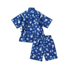 【ファミリア】甚平 ファミちゃん 総柄 男の子 浴衣 パジャマ パンツ 半袖