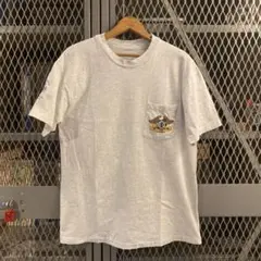 80s'ヴィンテージHarley-Davidson ポケット付きグレーTシャツ