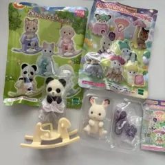 シルバニア 赤ちゃん＆木馬セット2 パンダ 赤ちゃん妖精の森 ショコラウサギ