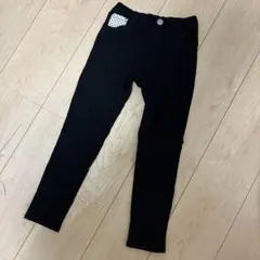 【美品】キッズ ロングパンツ スキニー　ブラック　120センチ