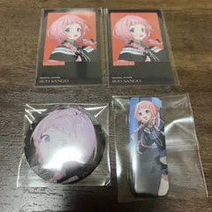 にじさんじ 七次元生徒会 チェキ風カード 周央サンゴ スリム缶バッジ 4点セット