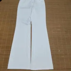 マルチミックス　レディースパンツ　白　細身　オンワード樫山　洗える