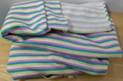 手芸用　ニット　裏毛　生地　布地　70㎝カット　ボーダー柄