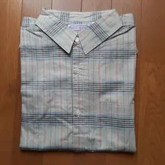 (未使用) 半袖チェックシャツ L