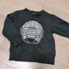 ダークグリーン フットボールトレーナー 100