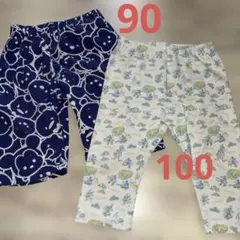 Disney ミッキー柄 パンツ 90 センチとレギンス100センチ　2枚セット