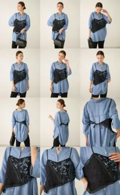 値下げBAYFLOWアシメヘムレースビスチェセットのサムネイル