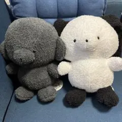 じょせまる 　BIGぬいぐるみ　じょせまる(くろ) ごまみるく　2種セット