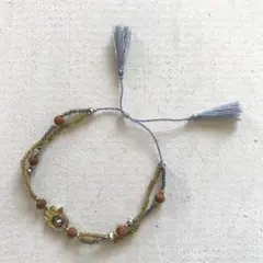 在庫処分 送料無料 アジアン エスニック ブレスレット ビーズ タッセルB-56