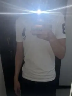 【人気デザイン】ポロ ラルフローレン ビッグポニー 星条旗 Tシャツ 白 XS