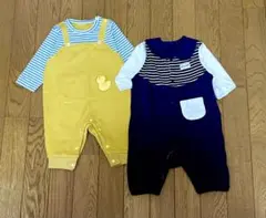 【美品】60-70 カバーオールロンパース まとめ売り　セット　まとめて　男の子