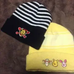 プーさんニット帽セット