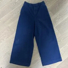 45R ネイビー ワイドパンツ コットン混紡