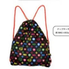 新学期　ヒステリックミニ　ナップサック　総柄　黒