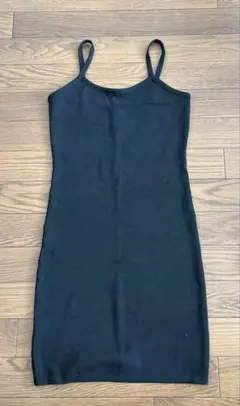 ブラック キャミワンピース & クロップドセーター セット