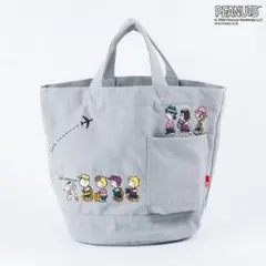 【新品未使用】PEANUTS 羽田空港オリジナルトートバッグ　グレーのサムネイル