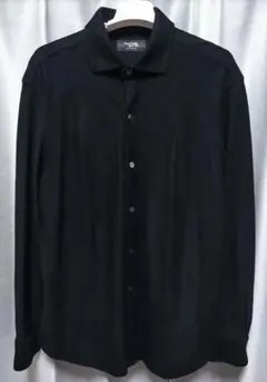 鎌倉シャツ　ウール　シャツ　黒のサムネイル