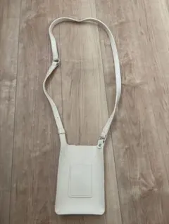 ホワイト ショルダーバッグ スマホ用
