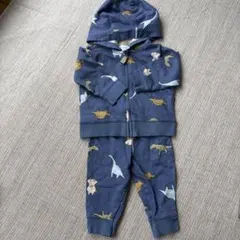 【Carter's】美品　恐竜柄フード付きトレーナーセット