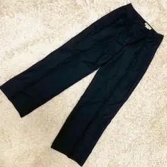 【美品】Eddie Bauer リネン混 スラックス ブラック レディース 2P