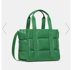 美品⭐︎ケイトスペード⭐︎キップ パフィースモールトートバッグ　グリーン 2way