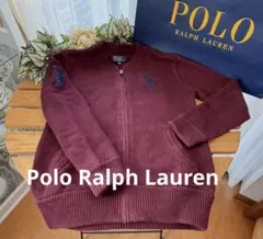 ポロラルフローレン ビッグポニー&No.3刺繍ジップアップセーター130/140