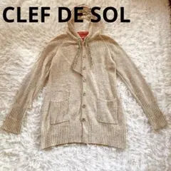 【CLEF DE SOL】カーディガン/M/白ホワイト薄手透け感/羽織り春夏のサムネイル