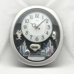 【動作確認済】シチズン 電波掛時計 フリーデル 4MH763 からくり