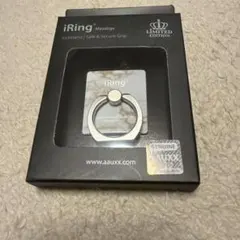 オークス スマホリング iri アイリング　バンカー マーブル　大理石　ホワイト