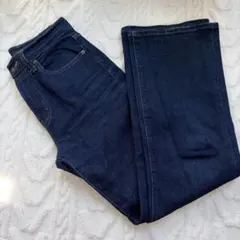 【完売品/美品】ユニクロ フレアハイライズジーンズ NAVY 23インチ