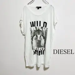 DIESEL ディーゼル　XSサイズ　Tシャツ　半袖カットソー　白T ホワイト