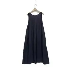 COMOLI ブラック ノースリーブ ロングワンピース COMOLI ブラック ノースリーブ ロングワンピース