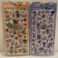【正規品】プチドロップステッカー　ルーニー・テューンズとズートピア　2点セット