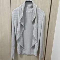 GIANNI LO GIUDICE リブニット カーディガン ライトグレーのサムネイル