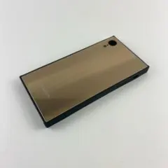 iPhoneXR 背面ガラス シェルケース ゴールド 高級感 お洒落 スクエア型