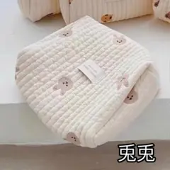 兎柄　おむつポーチ　イブルポーチ　キルティング　韓国雑貨　オムツポーチ