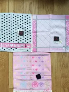 【新品未使用】CLATHAS クレイサス タオルハンカチ　３枚セット 綿100％