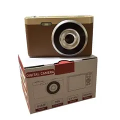 【4K】デジタルカメラ　動画　4800万画素　64GB付　レザーブラウンのサムネイル