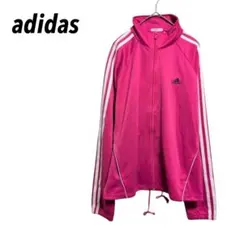 【アディダス クリマライト】トラックジャケット　ジャージ　フルジップ　刺繍ロゴ