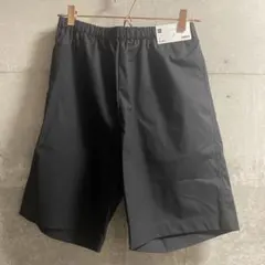 GU コットンブレンドイージーハーフパンツ ブラック S