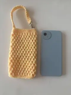 かぎ針編み スマホショルダーバッグ