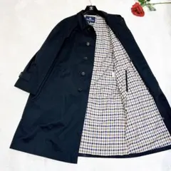 新品同様✨　アクアスキュータム　ステンカラーコート　ブラック　黒　XL