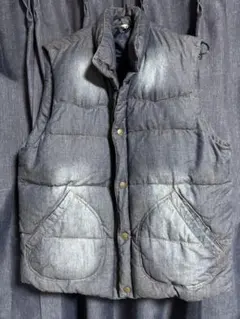 Santafe ブルーグレー ダウンベスト