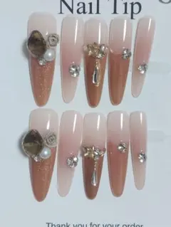 B6ネイルチップ 10個セット グラデーションSサイズ