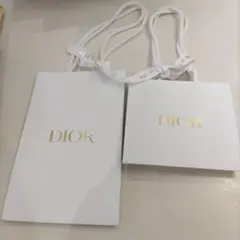 Dior ホワイトショップ袋 2枚セット