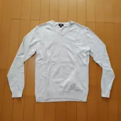 春用 着用2-3回 UNIQLO ライトグレー コットンセーター M